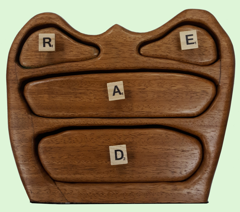 Scrabble Prize wooden box